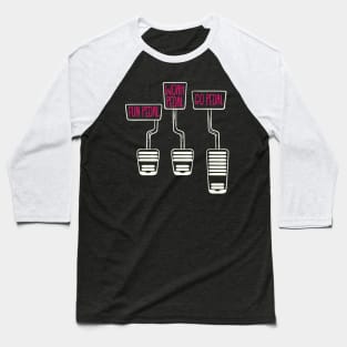 Manual Transmission Fun Pedal Shift Clutch Engine JDM Tuning Baseball T-Shirt